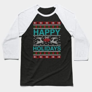 Happy holidays ugly christmas sweater Baseball T-Shirt